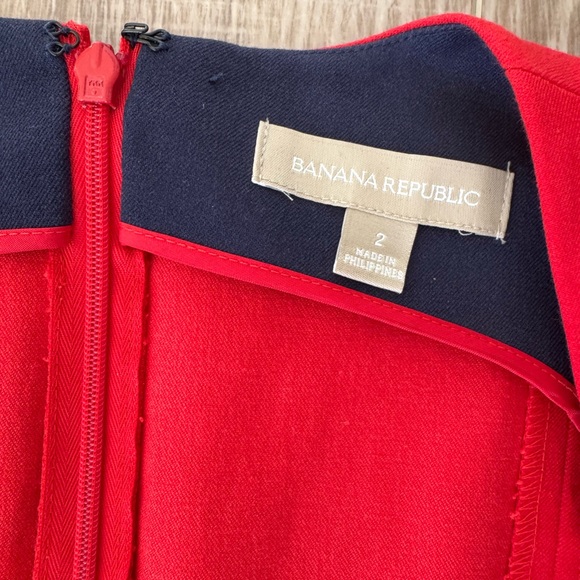 Banana Republic Sloan square neck red dress, size 2, NWOT - Picture 5 of 8